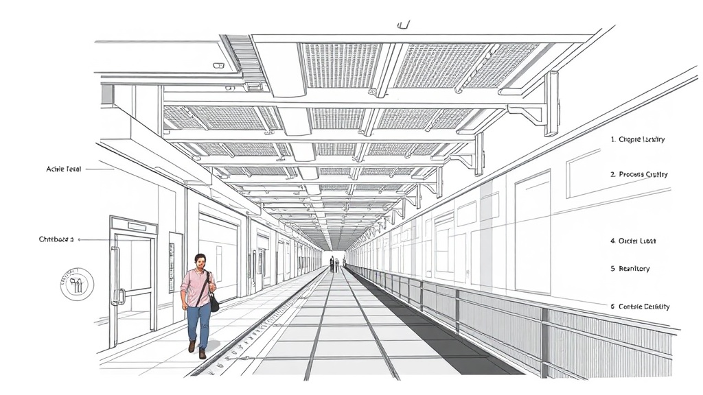 도시 보행로 구조를 나타내는 다이어그램